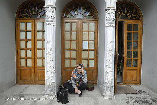 مسافران نوروزی در کاخ گلستان