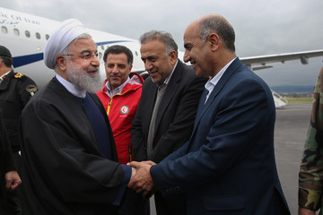 ورود رئیس‌جمهور به گرگان