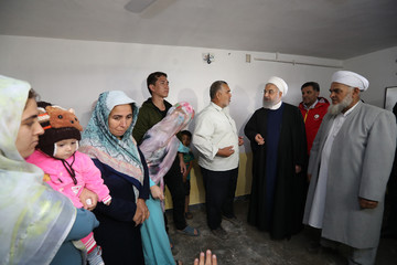 بازدید رئیس جمهور از مناطق سیل زده استان گلستان