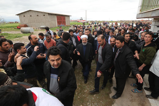 بازدید رئیس جمهور از مناطق سیل زده استان گلستان