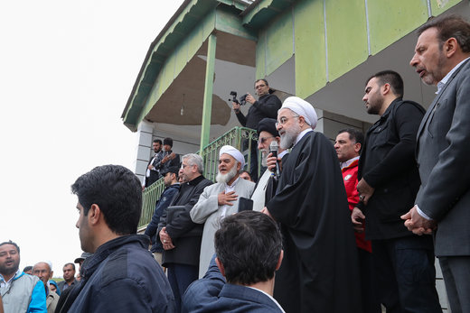 بازدید رئیس جمهور از مناطق سیل زده استان گلستان