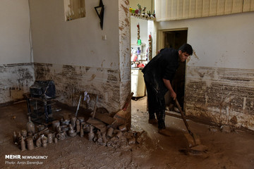 امداد رسانی به سیل زدگان محله سعدی شیراز
