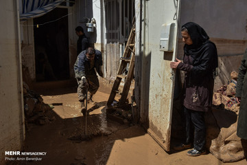 امداد رسانی به سیل زدگان محله سعدی شیراز