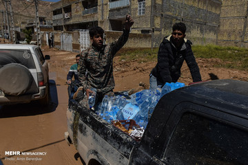 امداد رسانی به سیل زدگان محله سعدی شیراز