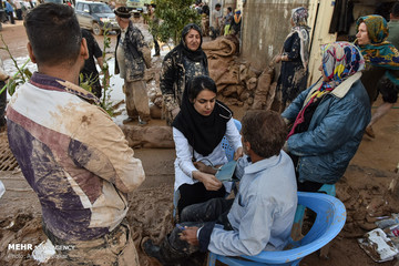 امداد رسانی به سیل زدگان محله سعدی شیراز