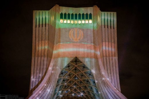 اجرای ویدئو مپینگ در برج آزادی به مناسبت سال نو