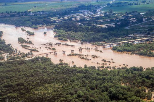 سیلاب در رودخانه‌های کرخه و کارون