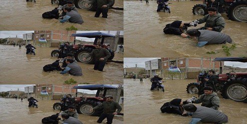 ماجرای عکس‌برداری از رئیس کمیته امداد میان سیلاب گلستان چه بود؟