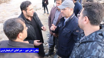 بازدید فرماندار از روستاهای ارومیه بعد از بارندگی شدید