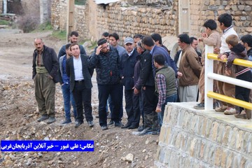 بازدید فرماندار از روستاهای ارومیه بعد از بارندگی شدید