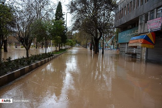 سیل بی سابقه در خرم آباد