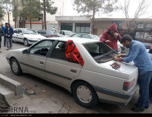 خسارات طوفان شن در نایین