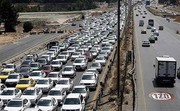 ترافیک پرحجم در آزادراه تهران-کرج/ رعایت فاصله طولی الزامی است