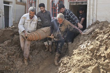 سیل در شهرستان پلدختر و روستای چم مهر