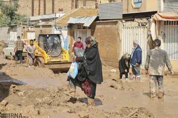 سیل در شهرستان پلدختر و روستای چم مهر