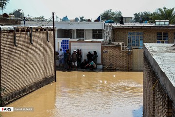 سیل در روستای سید عباس شوش