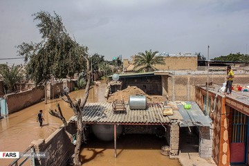 سیل در روستای سید عباس شوش