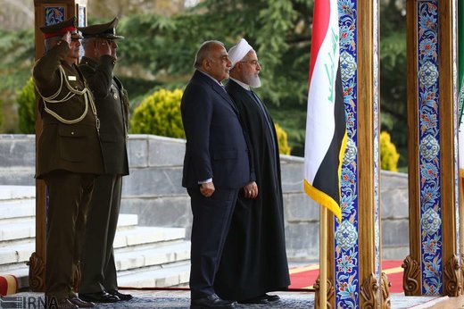 استقبال رسمی رئیس‌جمهوری ایران از نخست‌وزیر عراق