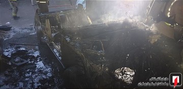 آتش سوزی کارگاه صافکاری و نقاشی خودرو