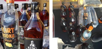 تصاویر | کشف محموله بزرگ مشروبات الکلی در گمرک