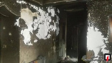 انفجار و آتش‌سوزی آپارتمان مسکونی در بلوار شهید تیموری