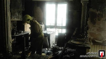 انفجار و آتش‌سوزی آپارتمان مسکونی در بلوار شهید تیموری