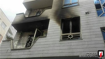 انفجار و آتش‌سوزی آپارتمان مسکونی در بلوار شهید تیموری