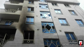 انفجار و آتش‌سوزی آپارتمان مسکونی در بلوار شهید تیموری