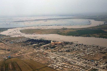 مناطق سیل‌زده حاشیه دز