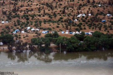 مناطق سیل‌زده حاشیه دز