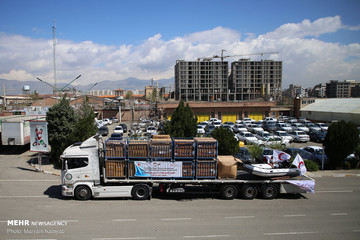 تحویل محموله بشر دوستانه صلیب سرخ آلمان برای سیل‌زدگان