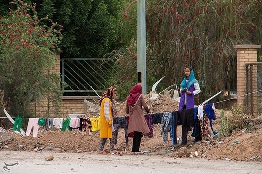 اسکان سیل‌زدگان خوزستان در اردوگاه فارابی