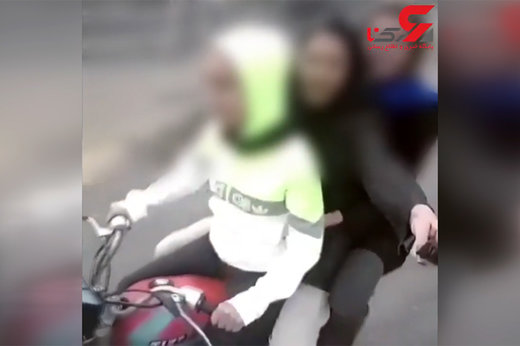 فیلم | موتور سواری ۳ تَرکه دختران در یکی از شهرهای ایران!