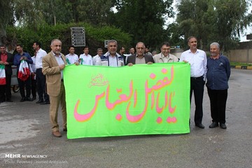 زنجیره انسانی حمایت از سپاه در جزیره خارک