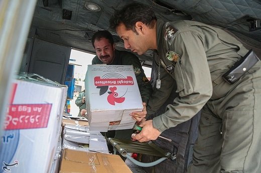 امدادرسانی هوانیروز ارتش به سیل‌زدگان لرستان