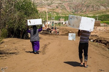 خسارات روستای سیل زده چم مهر استان لرستان