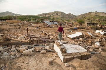 خسارات روستای سیل زده چم مهر استان لرستان