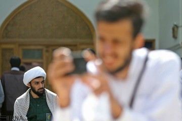 تجمع طلاب و روحانیون حوزه علمیه مروی در حمایت از سپاه