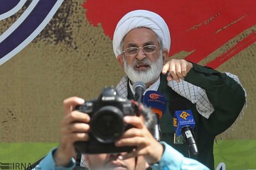 تجمع طلاب و روحانیون حوزه علمیه مروی در حمایت از سپاه