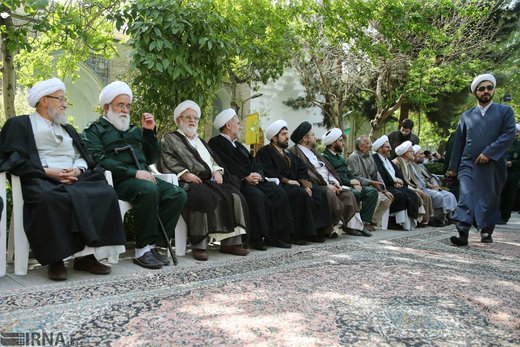 تجمع طلاب و روحانیون حوزه علمیه مروی در حمایت از سپاه