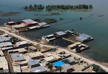 تصاویر هوایی از آخرین وضعیت سیل در خوزستان