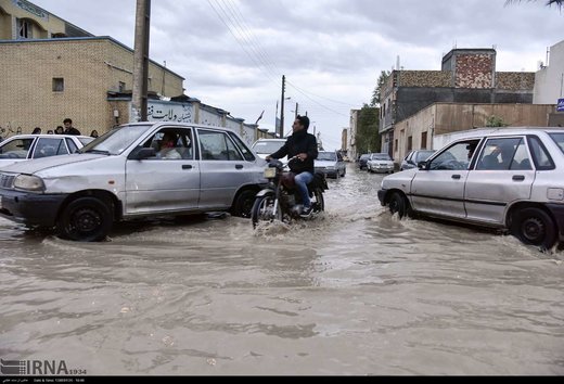 جاری شدن سیلاب در زابل