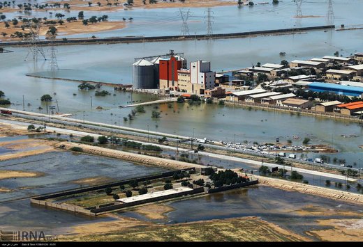 تصاویر هوایی از آخرین وضعیت سیل در خوزستان