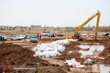 ساخت سیل بند در ملاشیه اهواز