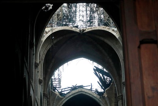 کلیسای نوتردام پس از آتش‌سوزی