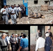 پیگیری مشکلات مردم روستای تنگ هفت با حضور فرماندار خرم‌آباد و خیرین روانسری