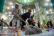 تصاویر | غبارروبی مسجد مقدس جمکران