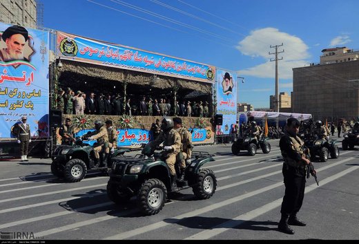 مراسم سان و رژه نیروهای مسلح آذربایجان‌غربی به مناسبت روز ارتش
