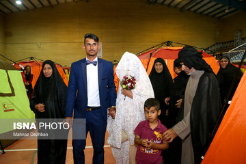 جشن ازدواج دو زوج سیل‌زده خوزستانی