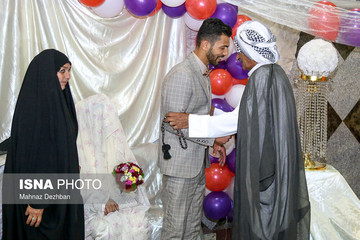 جشن ازدواج دو زوج سیل‌زده خوزستانی